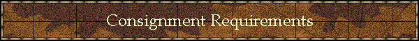 Consignment Requirements